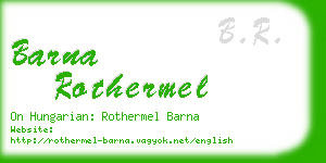 barna rothermel business card